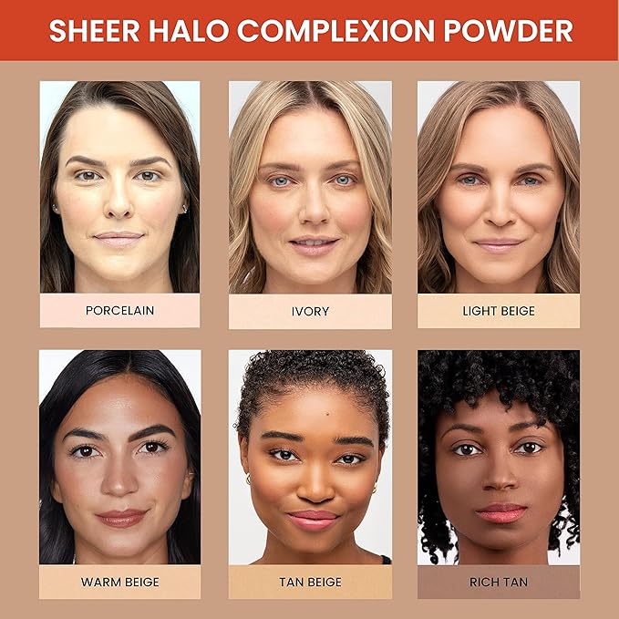 True + Luscious Sheer Halo Complexion Powder – Natural Matte Finish Foundation, Sheer to Medium Coverage – Clean, Vegan and Cruelty Free Powder Foundation – 0.32 oz-Velvo Beauty