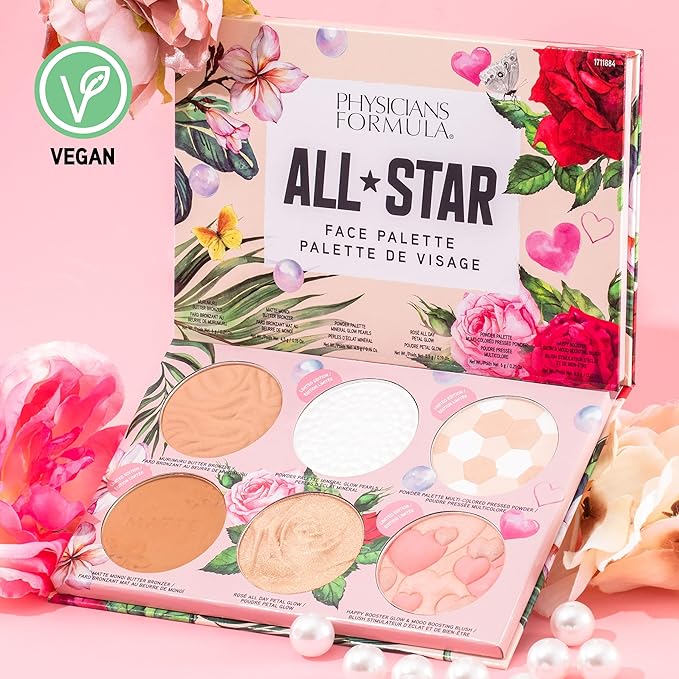 Physicians Formula All-Star Face Palette, Velvety-Smooth Buildable & Blendable Formulas,Versatile Matte and Multidimensional Shades, Cruelty-Free & Vegan-Velvo Beauty