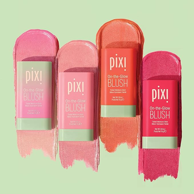 Pixi On-the-Glow Blush - Fleur, Hydrating Tinted Moisture Blush Stick with Ginseng, Aloe Vera & Fruit Extracts, For Cheeks & Lips, 19g / 0.6oz, Paraben-Free-Velvo Beauty