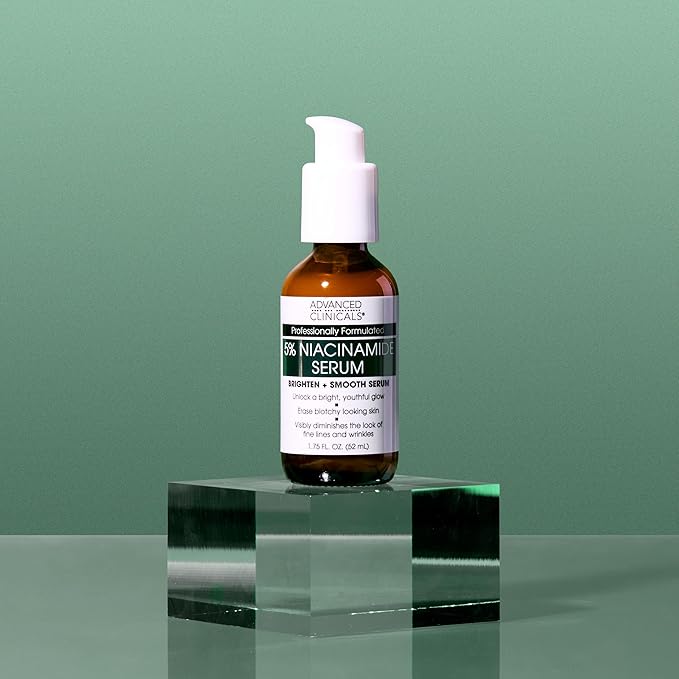 Advanced Clinicals Niacinamide Serum | 5% Niacinamide Serum For Face With Hyaluronic Acid, Ferulic Acid, Aloe Vera, & Fruit Extracts Helps Improve Look Of Dark Spots & Uneven Skin Tone, 1.75 Fl Oz-Velvo Beauty
