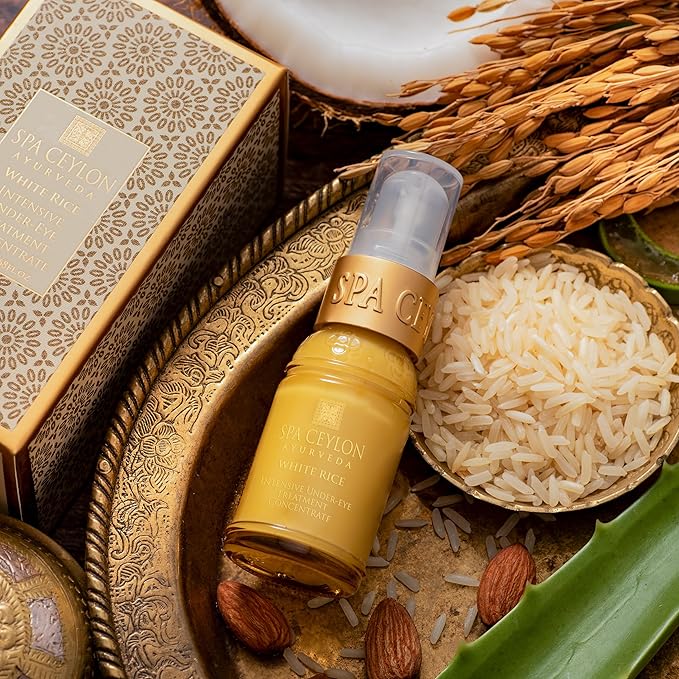 SPA CEYLON White Rice Intensive Under Eye Treatment Concentrate | Dark Circles Under Eye Treatment | Reduces Appearance of Wrinkles and Fine Lines | Hydrating | 20 ml-Velvo Beauty