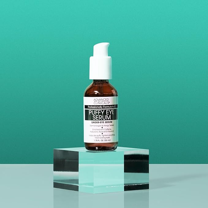 Advanced Clinicals Puffy Eye Under Eye Serum | Visible Anti Aging Brightening Vitamin C + Caffeine Serum Helps Improve Look Of Puffiness, Fine Lines, Dark Circles, & Uneven Skin Tone, 2-Pack-Velvo Beauty
