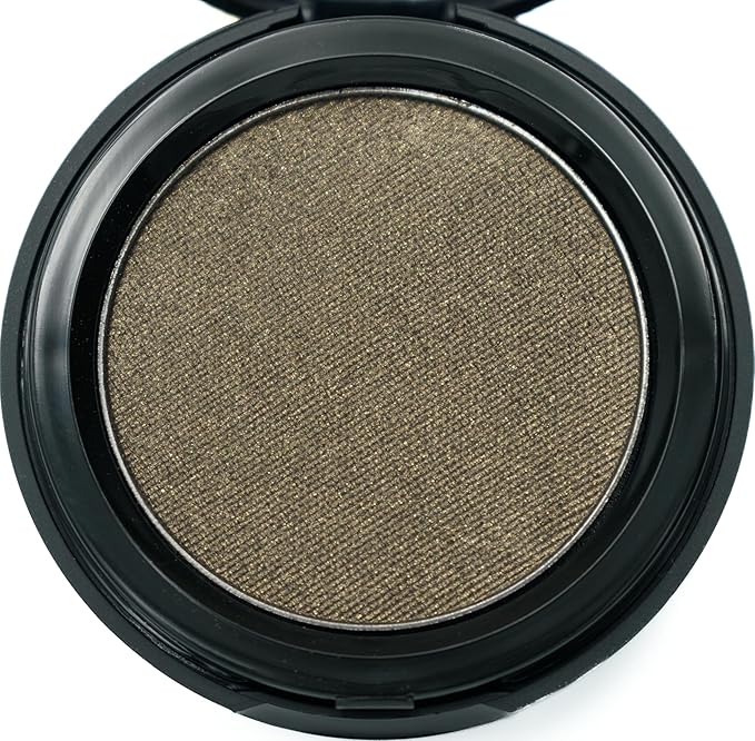 Enchanted Dark Gold Metallic Shimmering Pressed Powder Single Vegan Eyeshadow; Talc, Paraben & Cruelty Free-Velvo Beauty