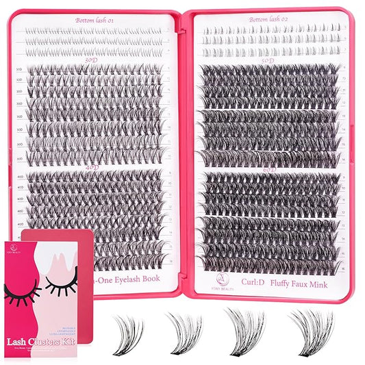 Lash Clusters - Lash Clusters with Bottom Lashes Lash Clusters 30D40D50D60D Fluffy Wispy EyeLash Clusters D Curl No Adhesives Included-Velvo Beauty