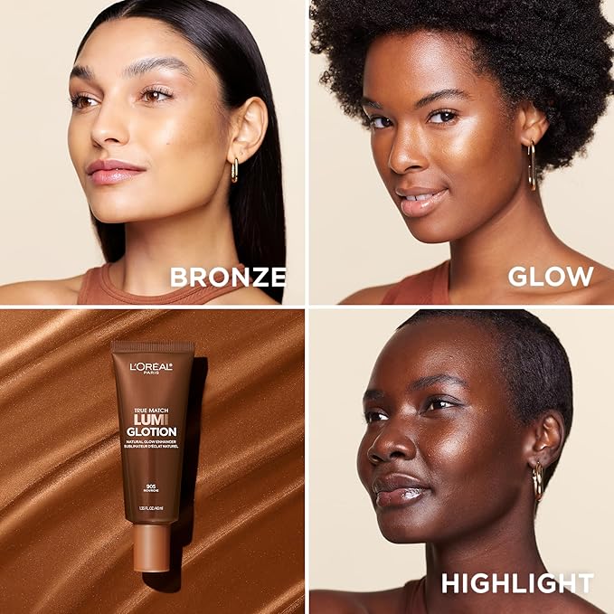 L'Oreal Paris Makeup True Match Lumi Glotion, Natural Glow Enhancer, Illuminator Highlighter, Bronzing Drops For a Sun-Kissed Glow, 905 Rich-Velvo Beauty