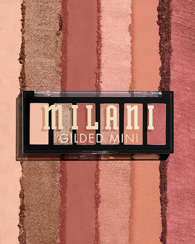 Milani Gilded Mini Eyeshadow Palette with 6 Matte & Shimmer Hues - It's All Rosé-Velvo Beauty