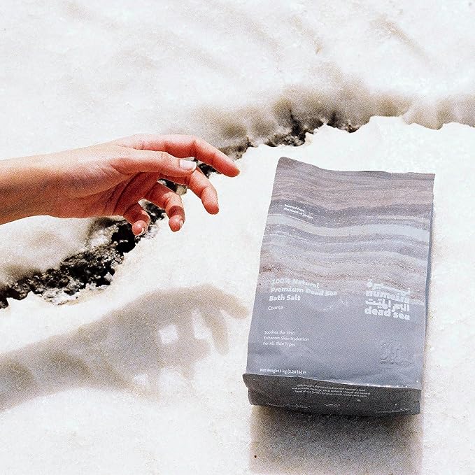 Dead Sea Salts for Soaking - Relaxing Salt Bath Soak for Body Rejuvenation - Natural Mineral Salts - Coarse Dead Sea Salt Bath Salts for Women & Men w/Rosemary Essential Oil (2.2lb)-Velvo Beauty