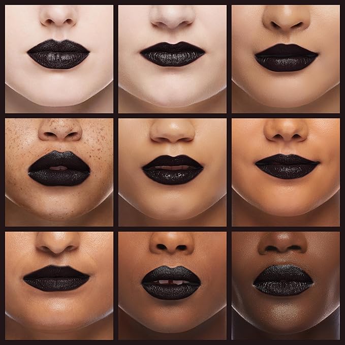 Oulac Metallic Black Lipstick for Women, High-Impact Lipcolor with Moisturizing Creamy Formula, Vegan & Cruelty-Free, Full-Coverage Matte Lipstick, Midnight Mirage (21)-Velvo Beauty