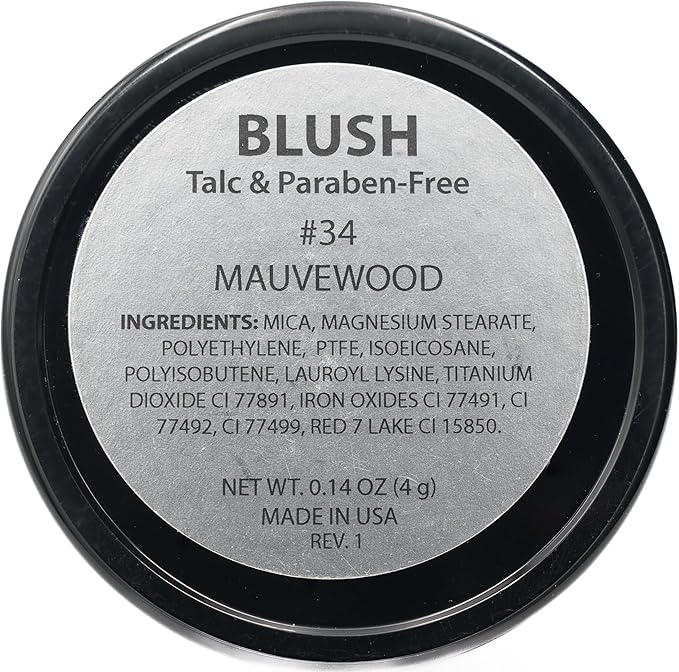 Mauvewood Deep Dark Pink Rose Blush Pressed Cheek Color Powder, Talc & Paraben Free, 4 Grams, No Animal Testing & Cruelty Free-Velvo Beauty