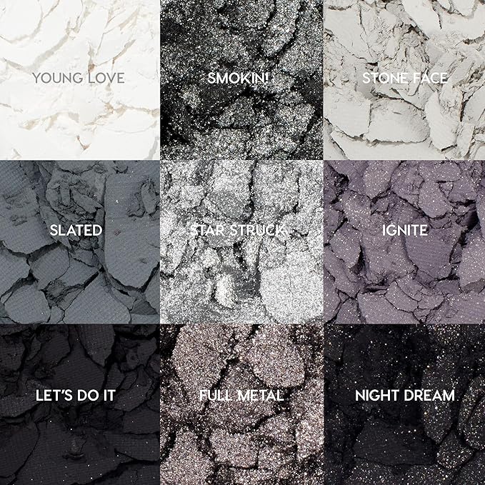 ColourPop Blowin' Smoke Eyeshadow Palette - Silver Eyeshadow and Smokey Eye Eyeshadow Palette with Metallic and Matte Finishes - High-Pigment Eye Makeup with a Long-Wearing Formula (0.3 oz)-Velvo Beauty