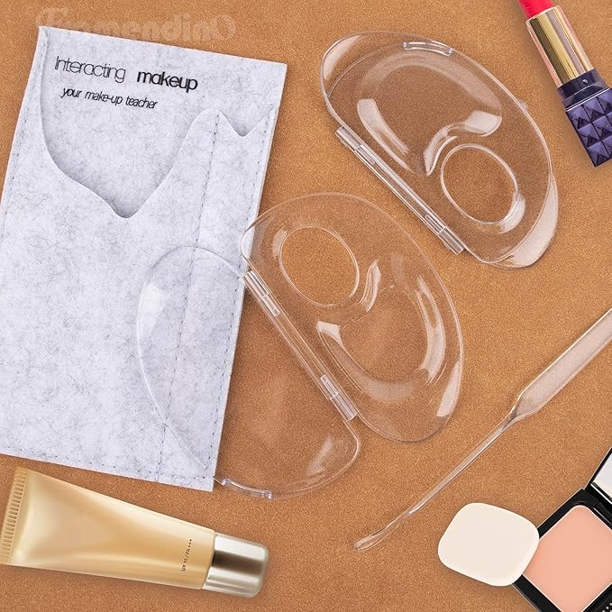 Framendino, 2 Set 3 in 1 Handheld Makeup Mixing Palette, Acrylic Transparent Mixing Foundation Tray with Foundation Spatula for Makeup Artist and Beginner-Velvo Beauty