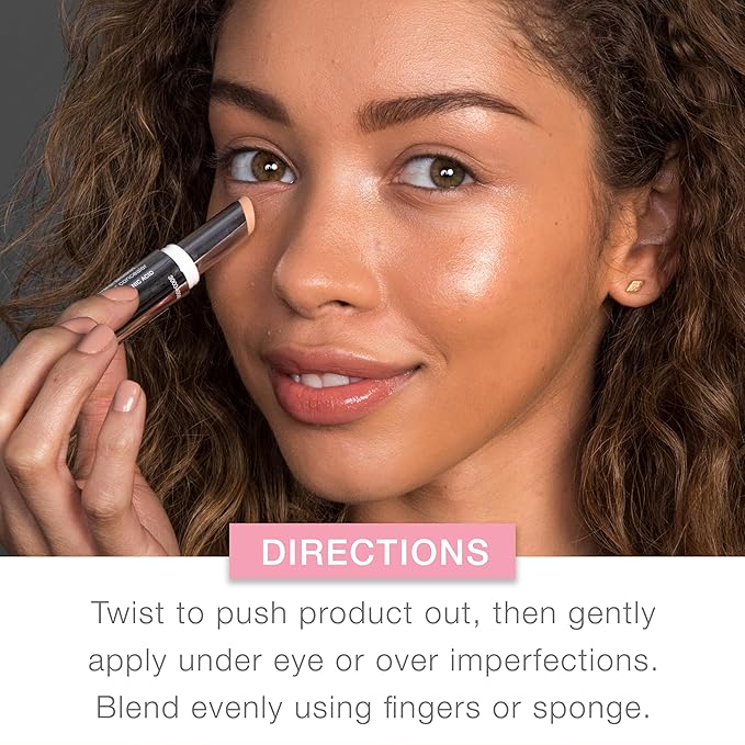 Neutrogena Hydro Boost Hydrating Concealer Stick for Dry Skin, Oil-Free, Lightweight, Non-Greasy and Non-Comedogenic Cover-Up Makeup with Hyaluronic Acid, 10/Fair, 0.12 Oz-Velvo Beauty
