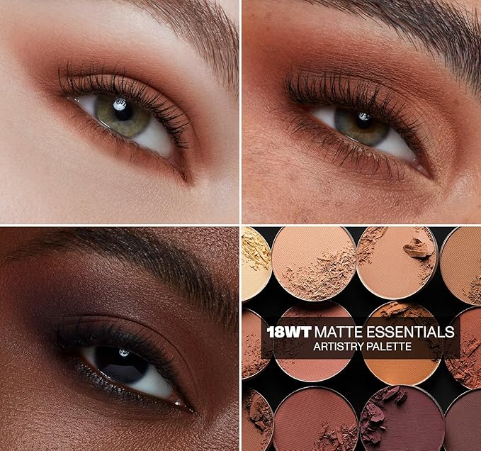 Morphe 18WT Makeup Palette - Matte Essentials Artistry Palette with Warm Toned, All-Matte Shades - Made to Build, Blend & Layer Flawlessly for Everyday, Versatile Makeup Looks (0.68 oz)-Velvo Beauty