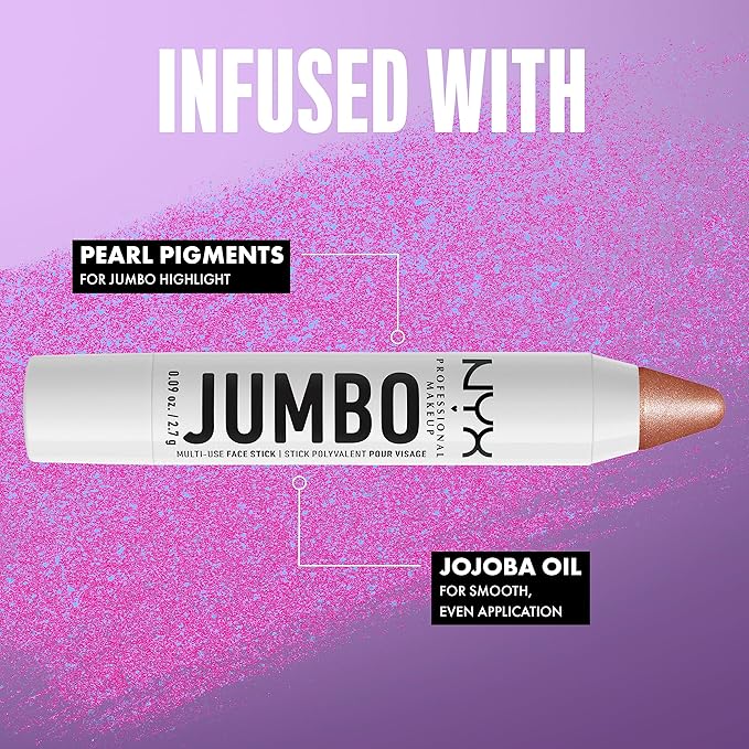 NYX PROFESSIONAL MAKEUP, Jumbo Multi-Use Face Highlighter Stick - Coconut Cake-Velvo Beauty