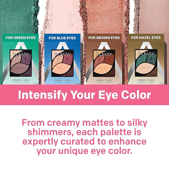 Almay Eyeshadow Palette, Longlasting Eye Makeup, Primer Enriched with Antioxidant Vitamin E, Hypoallergenic, 020 Blue Eyes, 0.1 Oz-Velvo Beauty