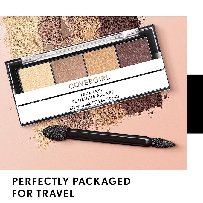COVERGIRL Trunaked Quad Eyeshadow Palette, Jetsetter, Jetsetter, 0.06 Ounce-Velvo Beauty