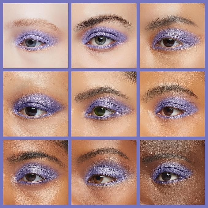Blueberry Shimmering Violet Purple Blue Pressed Powder Single Eyeshadow; Talc, Paraben & Cruelty Free-Velvo Beauty