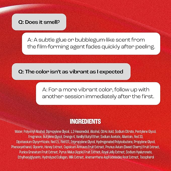 Rouge Star Plumping Lip Tattoo (0.17 oz) - 72-HR Long Lasting Waterproof Peel Off Lip Stain - Transfer-Proof, Non -Sticky Hydrating Matte Lip Tint Tattoo (Richly Red)-Velvo Beauty