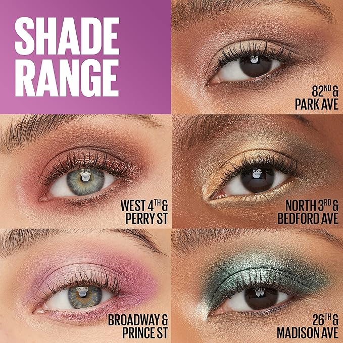 Maybelline New York Shadow Blocks Shadow Blocks Eyeshadow Palette, Stacked Eye Shadow Trio, North 3rd & Bedford Ave, 0.08 oz-Velvo Beauty