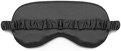 Women Imitated Silk Sleeping Mask Travel Eye Patch (Black)-Velvo Beauty