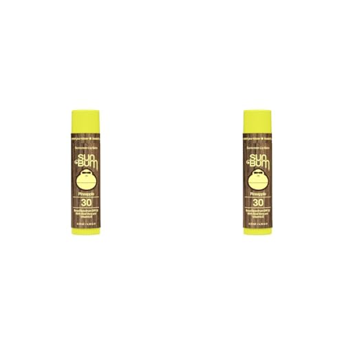 Sun Bum SPF 30 Sunscreen Lip Balm | Vegan and Cruelty Free Broad Spectrum UVA/UVB Lip Care with Aloe and Vitamin E for Moisturized Lips | Pineapple Flavor |.15 oz (Pack of 2)-Velvo Beauty