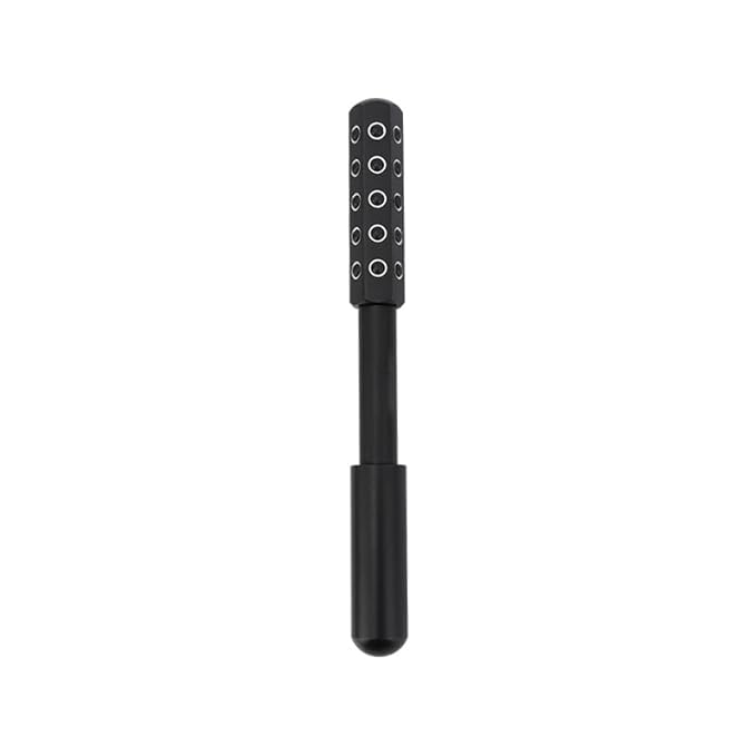 KOTOMI Facial Massage Roller, 30 Germanium Stone Facial Roller for Face Beauty Massage, Helps Blood Circulation, Reduces Puffiness and Redness, Self-Care Gift for All Ages (Black)-Velvo Beauty