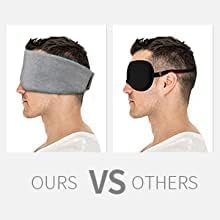 FRESHME Deluxe Cotton Sleep Mask Gift Set - 100% Blackout Large Comfortable Blindfold Adjustable Eye Mask Pillow in Gift Box for Men Women Side Sleeper Travel Meditation Airplane-Velvo Beauty