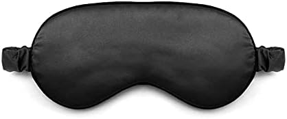 Women Imitated Silk Sleeping Mask Travel Eye Patch (Black)-Velvo Beauty