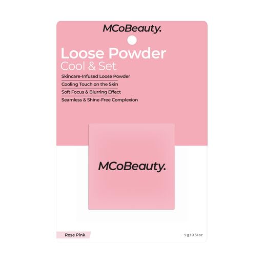 MCoBeauty Loose Powder Cool & Set - Rose Pink, Finely Milled Water-Based Setting Powder, Vegan, Cruelty Free Cosmetics-Velvo Beauty