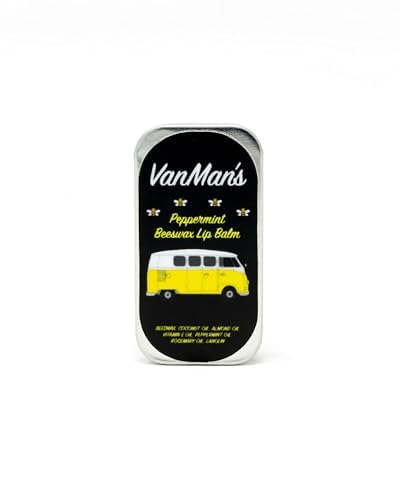 Vanman’s - Handmade Peppermint Beeswax Lip Balm (3 Pack) - Peppermint Lip Balm with Rosemary, Almond and Coconut Oil - Bee Balm with Vitamin E - Ideal for Dry Lips-Velvo Beauty