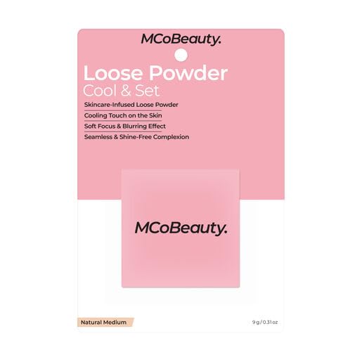 MCoBeauty Loose Powder Cool & Set - Natural Medium, Finely Milled Water-Based Setting Powder, Vegan, Cruelty Free Cosmetics-Velvo Beauty