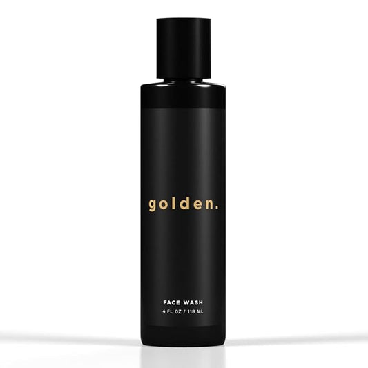 Golden Grooming Co. Men Face Wash with Aloe Vera & Vitamin E - Facial Cleanser for Men - Organic & Nature-Based - Ideal for Sensitive and Oily Skin - Rich Foaming Daily Cleanser - 4 oz.-Velvo Beauty