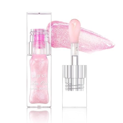 Hydrating Lip Gloss Transparent Lip Care, Magic Color Changing Moisturizing Lip Glow Oil Plumping Glimmer Glow Lipstick, Long Lasting Moisturizing Non-sticky Fresh Texture Lip Oil(201#Change Color)-Velvo Beauty
