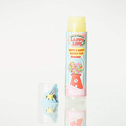 Lappy Lips Organic 100% Natural, Lip Balm Chap stick for Kids, Toddlers (4 flavors) - Organic Essential Oil - for Dry Chapped Lips to Restore and Heal and Make Kids Happy-Velvo Beauty