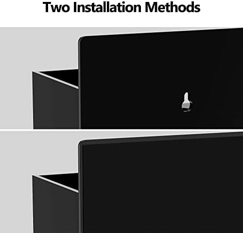 HBlife 2 Pcs Acrylic Magnetic Dry Erase Marker Holder for Whiteboard, Wall Mount 10 Slots Magnet Pen Pencil Holder for Fridge Refrigerator, Locker Organizer Accessories for Classroom Office, Black-Velvo Beauty