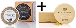 [Petitfee] Black Pearl and Gold Eye Patch + Gold and Snail Eye Patch SET-Velvo Beauty