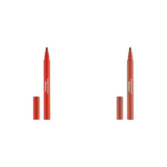 COVERGIRL Outlast Lipstain Bundle - Tangelo 25 & Canyon 35 Shades, Vegan Formula-Velvo Beauty