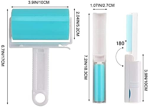 Sticky Lint Roller 3 Pack, Reusable Washable Lint Roller Pet Hair Remover Include Large and Small Size Cleaner for Clothes, Pet Hairs, Carseats-Velvo Beauty