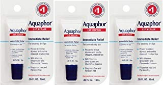 Aquaphor Lip Repair .35 Fluid Ounce Carded Pack usWQAK, 3 Pack (0.35 oz)-Velvo Beauty
