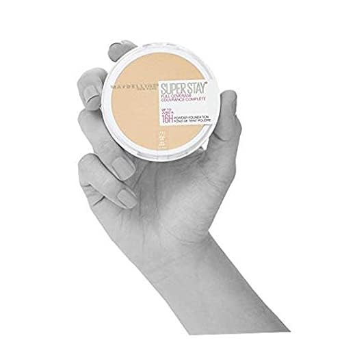 Maybelline Super Stay Full Coverage Powder Foundation Makeup, Up to 16 Hour Wear, Soft, Creamy Matte Foundation, Natural Beige, 1 Count-Velvo Beauty