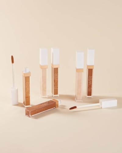 FLOWER BEAUTY By Drew Barrymore Light Illusion Full Coverage Concealer - Diffuse Dark Under Eye Circles + Blurs Blemishes - Weightless Formula + Crease Proof Makeup (Vanilla)-Velvo Beauty