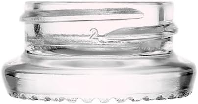 9ml Glass Concentrate Jars (Child Resistant) - Medicine Lip Balm Makeup (60), Clear-Velvo Beauty