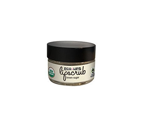 Eco Lips Brown Sugar Lip Scrub 2 Pack - 100% Organic Lip Care Treatment with Organic Sugar and Coconut Oil - Gently Exfoliate and Polish Dry, Flaky Lips, 0.50 oz jars-Velvo Beauty