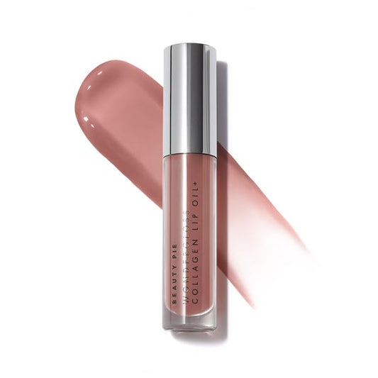Beauty Pie Wondergloss Collagen Lip Oil + Nude Nectar 0.13 fl oz – Hydrating, Plumping, Non‑Sticky Lip Oil Gloss Hybrid with Collagen AC Micro‑Vectors & Cherry Hibiscus Oils-Velvo Beauty