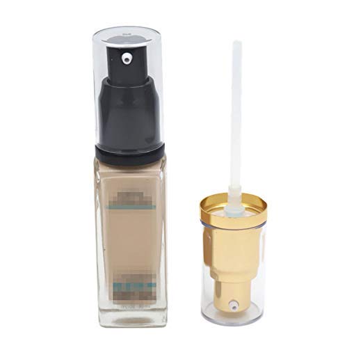 2Pack Foundation Pump Compatible with Maybelline Fit Me Liquid Foundation Makeup (Gold+Black)-Velvo Beauty