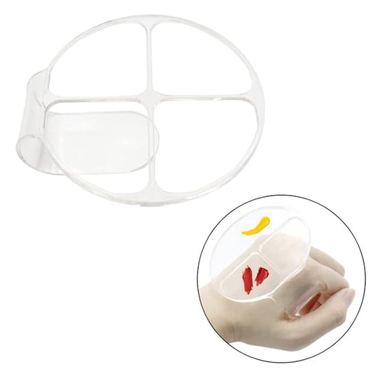HLLMX 2 PCS Handheld Makeup Mixing Tray Hand Makeup Mixing Palette Acrylic Nail Art Manicure Palette Clear Foundation Palette Eyeshadow Makeup Hand Palette for Mixing Foundation-Velvo Beauty