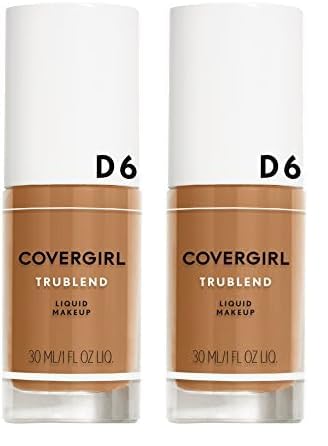 COVERGIRL truBlend Liquid Foundation Makeup Toasted Almond D6, 1 oz (Pack of 2)-Velvo Beauty