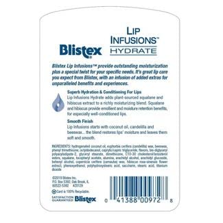 Blistex Lip Infusions Hydrate Lip Moisturizer 0.13 Ounce-Velvo Beauty