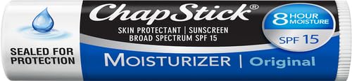 ChapStick Moisturizer Original Lip Balm Tube, SPF 15 and Skin Protectant - 0.15 Oz-Velvo Beauty