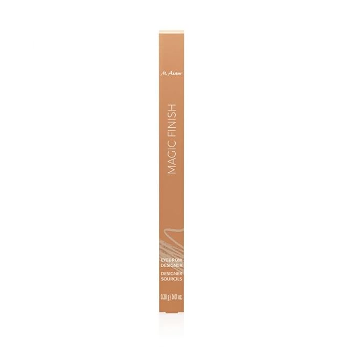 M. Asam MAGIC FINISH Eyebrow Designer Light-Brown - 4-in-1 eyebrow pencil with rotating mine & spiral brush, perfect shape & fullness thanks to powdery texture, optimal brow arch, eye make-up, 0.01 Oz-Velvo Beauty